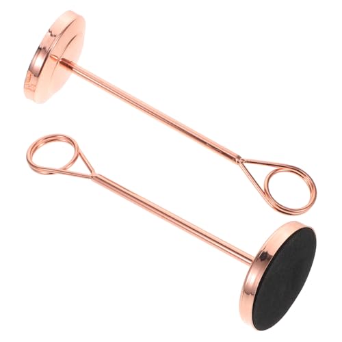 Lurrose 2 Stück Tischkartenständer Aus Edelstahl, Memo-clip-halter, Tischnummernhalter, Runder Sockel, Tischkartenständer, Mini-foto-menüständer von Lurrose