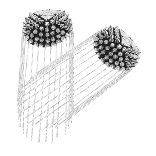 Lurrose 2 Stück Vintage Punk Quasten Schulter Metall Epauletten für Damen und Herren Robuste Einfache Anbringung Kostüm Accessoires für Bühne Hochzeit Party Foto Shooting Lurrose 2 Stück Vintage Punk Quasten Schulter Metall Epauletten für Damen und Herren Robuste Einfache Anbringung Kostüm Accessoires für Bühne Hochzeit Party Foto Shooting von Lurrose