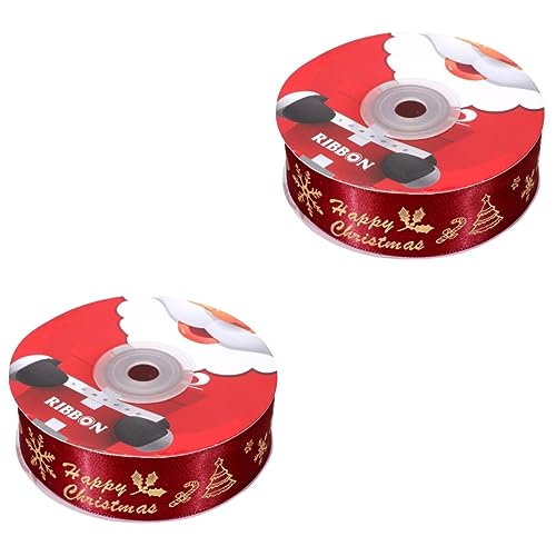 Lurrose 2 Stück Weihnachtsband geschenkband ribbon weihnachtssdeko dekorieren festivalbändchen Dekorationen Weihnachten Herstellung Festivalband Band zum Nähen Polyester rot Lurrose 2 Stück Weihnachtsband geschenkband ribbon weihnachtssdeko dekorieren festivalbändchen Dekorationen Weihnachten Herstellung Festivalband Band zum Nähen Polyester rot von Lurrose