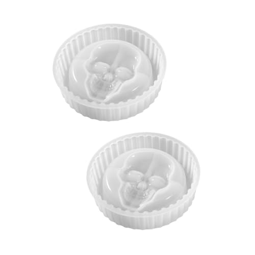 Lurrose 2 Stück tragbarer aschenbecher portable ashtray portable aschenbecher Halloween-Formen Halloween-Epoxidformen Schalenformen für Epoxidharz silikonform selber machen Kieselgel Weiß von Lurrose