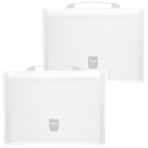 Lurrose 2-teiliger Akkordeon-Datei-Organizer: Dateiordner mit 13 Fächern und Griff und Druckknopfverschluss – Dokumenten-Organizer im A4-Format für Büro und Klassenzimmer von Lurrose