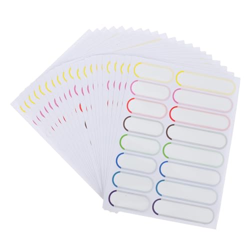 Lurrose 20 Blatt Wasserdichtes Flaschenetikett Etiketten für Flaschen in Reisegröße Wasserflaschenetiketten wasserfest Namensaufkleber für Wasserflaschen Tassenetiketten PVC selbstklebend von Lurrose
