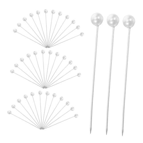 Lurrose 20 Boxen Boxen Stecknadeln mit Kugelkopf Lange Edelstahlnadeln für Schneiderei Quilten und Bastelprojekte Rostfreie Wiederverwendbare Nähnadeln für Schmuck und DIY Dekoration von Lurrose