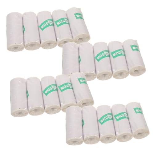 Lurrose 20 Rollen Selbstklebendes Thermopapier Schnelles Thermodrucker Etikettenpapier für Büro Versand Lagerverwaltung Kompatibel mit Thermokamera-druckern Langlebige Fadebeständige von Lurrose