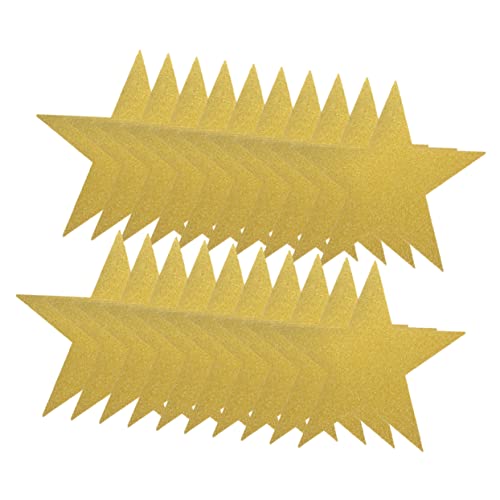 Lurrose 20 Stück Fünfzackiger Stern aus Papier papierschere decoupage papphefter Dekoration für Wohnräume gold paper Wand Dekorationen Scherenschnitt für Papierausschnitt für von Lurrose