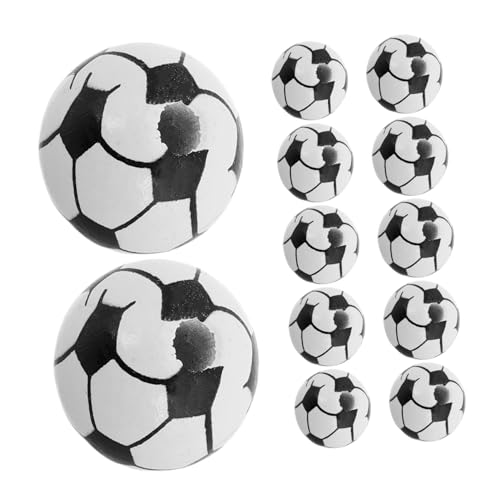 Lurrose 20 Stück Fußball Holzperlen Bastelperlen für Schmuckherstellung Armbänder Ohrringe Kreative Diy Projekte Sicher und Kinderfreundlich von Lurrose