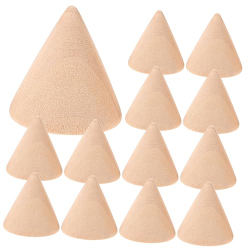 Lurrose 20 Stück Holz DIY Holz Bastelarbeiten Holz Am Ornament Bastel DIY Bastelkegel von Lurrose