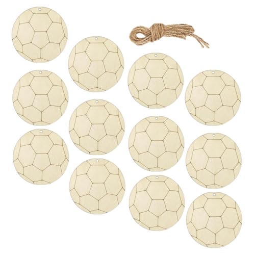 Lurrose 20 Stück Holz-Fußball-Ausschnitte Unfertige Leere Holz-Geschenkanhänger Mit Bindfäden Für Diy-Sport-Mottoparty Lurrose 20 Stück Holz-Fußball-Ausschnitte Unfertige Leere Holz-Geschenkanhänger Mit Bindfäden Für Diy-Sport-Mottoparty von Lurrose
