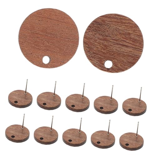 Lurrose 20 Stück Holz Ohrringe Rohlinge Runde Flach Ohrring Befestigungen für Diy Schmuckgestaltung Leichte und Nachhaltige Materialien für Kreative Accessoires von Lurrose