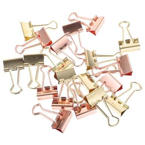 Lurrose 20 Stück Kabelclips Pastell Spender Inhaber Stifte lesezeichen klammer clipboard Zwischenablage Papierklammern Klemmhefter Binder Büroklammern Heftklammern und Büroklammern Überzug von Lurrose