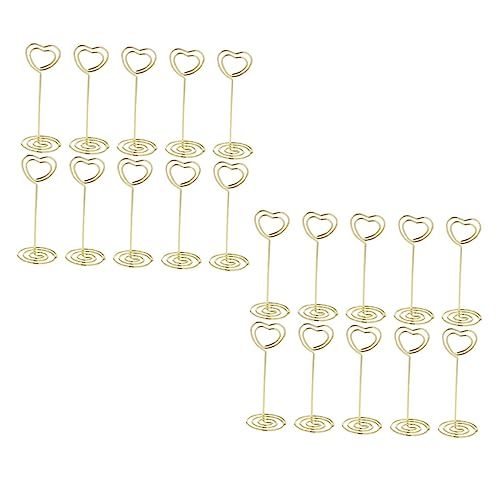 Lurrose 20 Stück Kreative Kartenhalter Goldene Notizzettel und Foto Clips für Tischdekoration Hochzeiten Partys und Büro Stabil und Langlebig von Lurrose