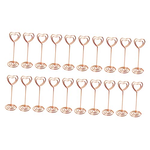 Lurrose 20 Stück Kreative Kartenhalter Wiederverwendbare Memo Clips Roségold für Tischdekoration für Hochzeiten Partys und Stabil und Langlebig von Lurrose