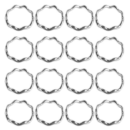 Lurrose 20 Stück Metallringzubehör Sterling Verbinder Halskette Stapel minimal Schmuck DIY Ring Fingerringe Metallringe Verbindungsring Silber Lurrose 20 Stück Metallringzubehör Sterling Verbinder Halskette Stapel minimal Schmuck DIY Ring Fingerringe Metallringe Verbindungsring Silber von Lurrose