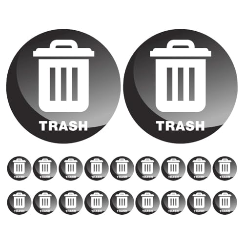 Lurrose 20 Stück Müllaufkleber: Wasserdichte Recycling-Aufkleber, selbstklebende Etiketten für Mülltonnen, Mülleimer, runde Aufkleber für Zuhause, Büro, Schule, Hotels und öffentliche Räume Lurrose 20 Stück Müllaufkleber: Wasserdichte Recycling-Aufkleber, selbstklebende Etiketten für Mülltonnen, Mülleimer, runde Aufkleber für Zuhause, Büro, Schule, Hotels und öffentliche Räume von Lurrose
