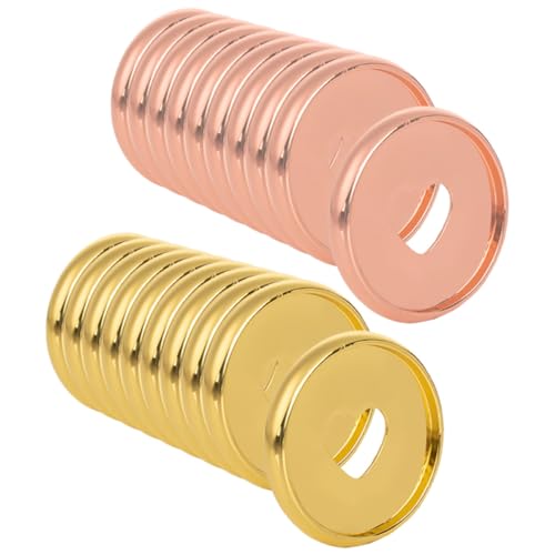 Lurrose 20 Stück Planner Discs Bindeschrauben für Notizbücher Schulbedarf Helle Roségold Je für Lose und Kreative Projekte von Lurrose