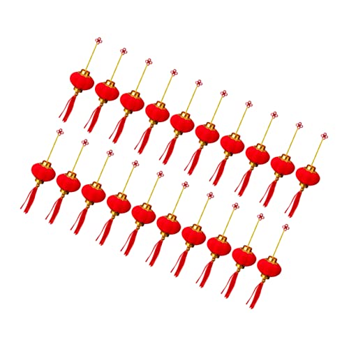 Lurrose 20 Stück Rote Laternen für Chinesisches Neujahr Frühlingsfest Dekoration Hängende Party Laternen mit Traditionellem Design für Hochzeiten und Feiern von Lurrose