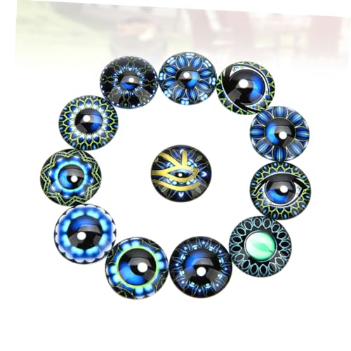 Lurrose 20 Stück Runde Glas Patches DIY Schmuckmaterial Kreative Muster Glas Cabochon Patches für Schmuckdesign Langlebig und Vielseitig für Ohrringe Uhren Dekorationen Blau Lurrose 20 Stück Runde Glas Patches DIY Schmuckmaterial Kreative Muster Glas Cabochon Patches für Schmuckdesign Langlebig und Vielseitig für Ohrringe Uhren Dekorationen Blau von Lurrose