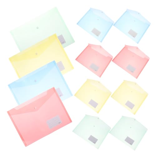 Lurrose 20 Stück Teiliges Druckknopf Dokumententaschen mit Etikettentasche Transparente Ordner für Bürobedarf und Dokumentenorganisation Lurrose 20 Stück Teiliges Druckknopf Dokumententaschen mit Etikettentasche Transparente Ordner für Bürobedarf und Dokumentenorganisation von Lurrose