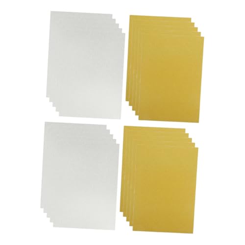 Lurrose 20 Stück Teiliges Glitzer Karton Gold und Silber Funkelndes Bastelpapier für Diy Origami Scrapbooking Grußkarten Partydekorationen und Kreative Handarbeiten von Lurrose