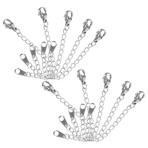 Lurrose 20 Stück Teiliges Kettenverlängerungs mit Langlebigem Karabinerverschluss Verstellbare Halsketten und Armbandverlängerungen für Vielseitige Schmuckanpassung von Lurrose