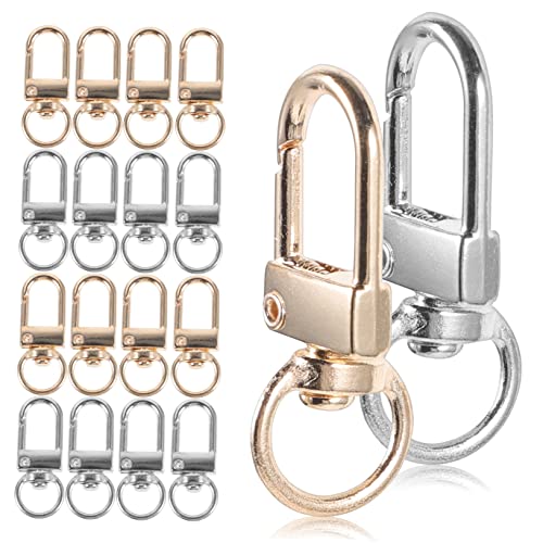 Lurrose 20 Stück Teiliges Metall Schlüsselringe Clips Robuste Schlüsselanhänger Verschlüsse aus Hochwertigem Zinklegierung Langlebige Karabiner Schlüsselring Schnallen für Vielseitigen von Lurrose
