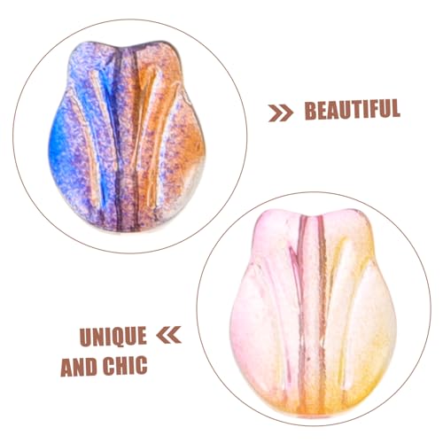 Lurrose 20 Stück Teiliges Tulpenperlen aus Leichtem Acryl Langlebig und Formstabil für Schmuckherstellung Wie Halsketten Armbänder und Ohrringe Vielseitig für Diy Bastelprojekte und von Lurrose
