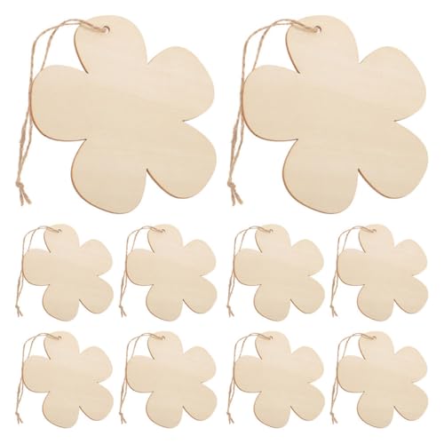 Lurrose 20 Stück Unfertige Holzblüten für Diy Projekte Blanke Holzscheiben zum Malen Rustikale Holzdekorationen für Heim und Feiertagsgeschenke von Lurrose