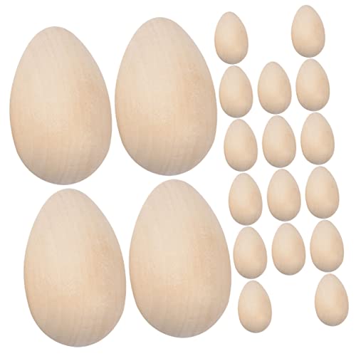 Lurrose 20 Stück bemaltes Holzspielzeug Eier malen Eier Aufkleber ein halbes Eierkartons Eierdekorateur Eierstreuer DIY Ostereier unfertige Ostereier Osterfoto -Requisiten hölzern Lurrose 20 Stück bemaltes Holzspielzeug Eier malen Eier Aufkleber ein halbes Eierkartons Eierdekorateur Eierstreuer DIY Ostereier unfertige Ostereier Osterfoto -Requisiten hölzern von Lurrose