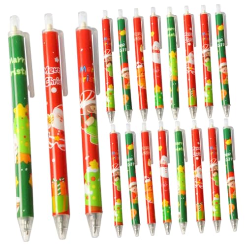 Lurrose 20 Stück weihnachtlicher gelstift Neuheitstifte weihnachtsstifte groß kugelschreiber weihnachten briefpapier weihnachten Mehrzweck-Gelstift Schüler prämieren Plastik von Lurrose