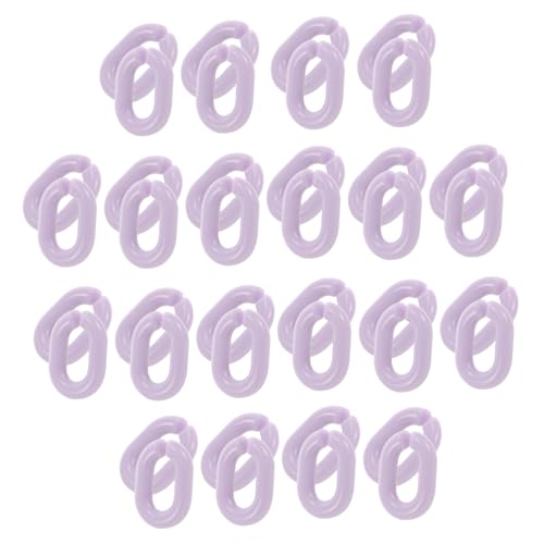 Lurrose 200 Stück Acrylschnalle Perlensortimente Quick-Link- Schließen Sie Clips für Schmuck an Vogelspielzeugketten Acrylkettengliederringe Telefonriemen klingelt Violett von Lurrose