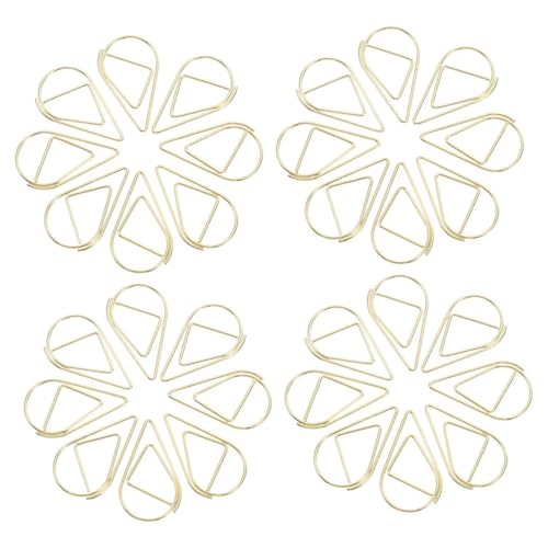 Lurrose 200 Stück Goldene Büroklammern Kleine Metall Dokumentenklammern mit Tropfenform Kreative Dekorative Papierclips für Büro Schule und Zuhause Lurrose 200 Stück Goldene Büroklammern Kleine Metall Dokumentenklammern mit Tropfenform Kreative Dekorative Papierclips für Büro Schule und Zuhause von Lurrose