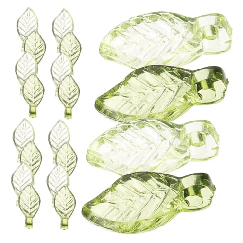 Lurrose 200 Stück Grüne Blattförmige Perlen Transparente Charms für Diy Bastelprojekte Schmuckherstellung Armband und Halskette Zubehör Lurrose 200 Stück Grüne Blattförmige Perlen Transparente Charms für Diy Bastelprojekte Schmuckherstellung Armband und Halskette Zubehör von Lurrose