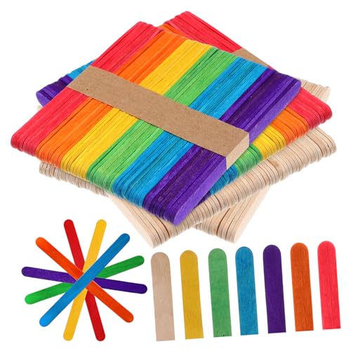 Lurrose 200 Stück Holz Eisstiele Bunte Diy Bastelstäbchen für Lollis und Kreative Projekte Natürliche Farbige Holzstäbchen Lurrose 200 Stück Holz Eisstiele Bunte Diy Bastelstäbchen für Lollis und Kreative Projekte Natürliche Farbige Holzstäbchen von Lurrose