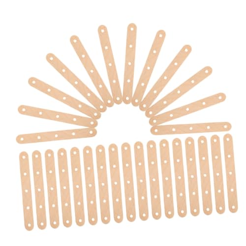 Lurrose 200 Stück Holzstäbe mit Löchern Kleine Bastelstäbchen aus Holz Vorgebohrt für DIY Handwerk Langlebig und Vielseitig für Modellbau und Kreative Bastelprojekte von Lurrose