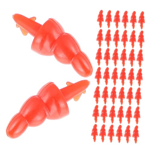 Lurrose 200 Stück Mini Schneemann Nasen Rot Kunststoff DIY Weihnachtsdekoration Bastelzubehör für Schneemann Puppenherstellung Winterfest Ornamente von Lurrose