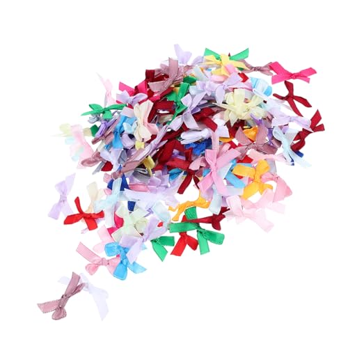 Lurrose 200Stücke Puppenfliegen Bogen Dekoration Mischfarben Kostüm Zubehör für Party und Weihnachten DIY Handgemachte Bowknot Ornamente für Festliche Anlässe von Lurrose