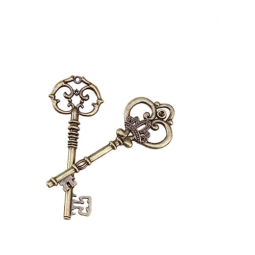 Lurrose 20St Vintage Schlüsselanhänger Jahrgang antike schlüsselanhänger Antike Bronze Charme Zubehör Antiquität von Lurrose