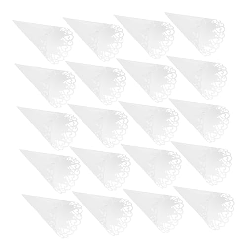 Lurrose 20st Papierbrunnen Weiß Papier Kegel Papier Kegel Papier Blütenblatt Kegel Hochzeit Dekoration Hochzeit Blütenblatt Kegel Konfetti Kegel Halter Süßigkeiten Box Aushöhlen von Lurrose