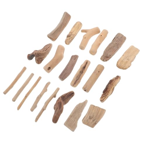 Lurrose 20Stücke Driftwood Holzblöcke für DIY Handwerk Natürliche Schwemmholz Dekoration für Rustikales und Bastelprojekte von Lurrose