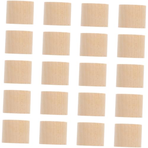 Lurrose 20Stücke Holz Zylinder Blöcke Birkenholz Unfertige DIY Bastelklötze für Heimwerkerprojekte Vielseitige Verwendung zur Raumgestaltung von Lurrose