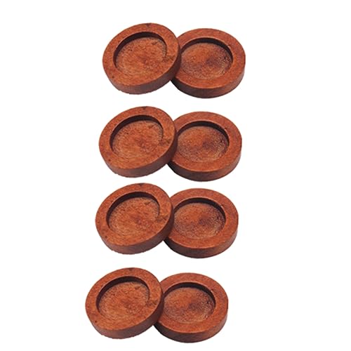 Lurrose 20Stücke Vintage Holz Ohrring Untertassen DIY Blanko Ohrstecker Bezel Funde für Schmuckherstellung Rotbraun Innendurchmesser für Handgefertigte Accessoires von Lurrose