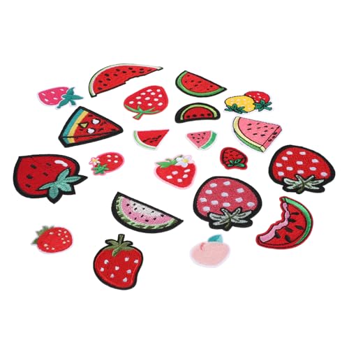 Lurrose 21 Stücke Teiliges Set Aufnäher Süße Obst Patches Aufbügeln für Jacken Hüte Schuhe Erdbeer und Wassermelonen Applikationen für Diy Dekorationen Lurrose 21 Stücke Teiliges Set Aufnäher Süße Obst Patches Aufbügeln für Jacken Hüte Schuhe Erdbeer und Wassermelonen Applikationen für Diy Dekorationen von Lurrose