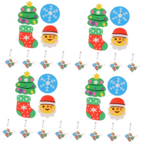 Lurrose 24 Sätze 6-teiliges Cartoon-Weihnachtsmann-Gummiset dekorative Weihnachtsradiergummis Weihnachten von cute christmas decor süße radiergummis Mini-Radiergummis für den Haushalt PVC von Lurrose