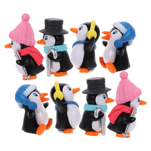 Lurrose 24 Stk Mini-figuren Pinguin Weihnachtsschmuck Minifiguren Taschen-pinguin Mini-pinguin-figuren Pummelige Pinguine Niedliches Schlüsselanhänger-zubehör Dekorationen Weihnachten von Lurrose