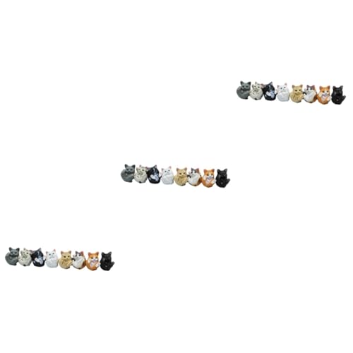 Lurrose 24 Stk schicker Schlüsselanhänger katze schlüsselanhänger katzen schlüsselanhänger Mini-Perlen Miniatur-Kätzchenfiguren Schlüsselanhänger dekor Schlüsseldekor die Katze schmücken von Lurrose