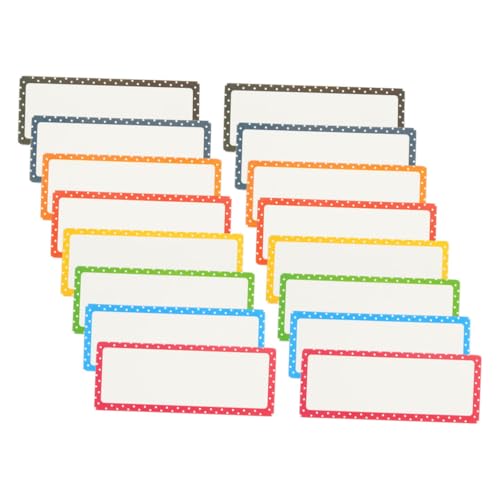 Lurrose 24 Stück Teiliges Magnetische Namensschilder Wiederverwendbar Wasserfest Beschreibbar Pvc etiketten für Whiteboard und Schränke Rechteckige Abwischbare Magnetlabels in Bunten von Lurrose