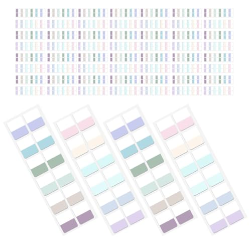 Lurrose 240 Stück Haftnotizen: Selbstklebende Index-Tabs, Seitenmarkierungen für Notizbücher, Bibel, Ordner, Planer, Journaling, 2,8 x 2,5 cm, Mehrfarbig, PET Lurrose 240 Stück Haftnotizen: Selbstklebende Index-Tabs, Seitenmarkierungen für Notizbücher, Bibel, Ordner, Planer, Journaling, 2,8 x 2,5 cm, Mehrfarbig, PET von Lurrose