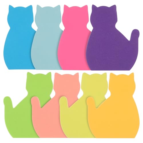 Lurrose 240 Stück Notizzettel Bunt Selbstklebende Klebezettel Katze Bunt Selbstklebende Klebezettel für Notizen, To-Do-Listen und Erinnerungen von Lurrose