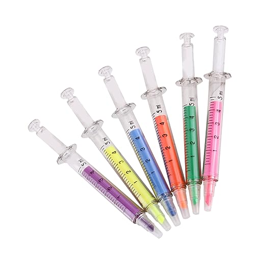 Lurrose 24Stücke Praktische Krankenschwester Highlighter Marker Lustige Spritzenstifte Gemischten Markieren Zeichnen und Journaling für Erwachsene von Lurrose
