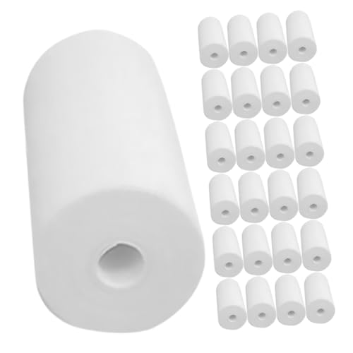 Lurrose 25 Rollen Thermopapier * büro Bonpapier papierrolle gesteckt Belegdrucker Thermal- quadratisches Quittungspapier mit registrieren Kasse Druckerpapier Papier für Thermodrucker Weiß von Lurrose
